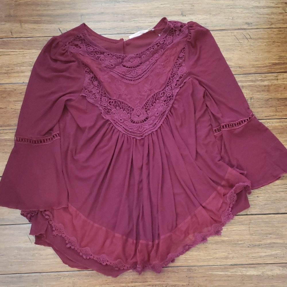 Burgundy blouse